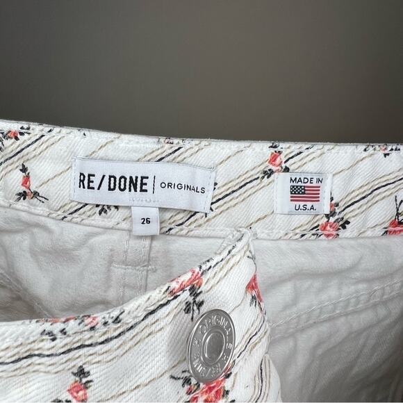 Re/Done Floral Denim Cargo Mini Skirt Size 26 - Picture 12 of 16
